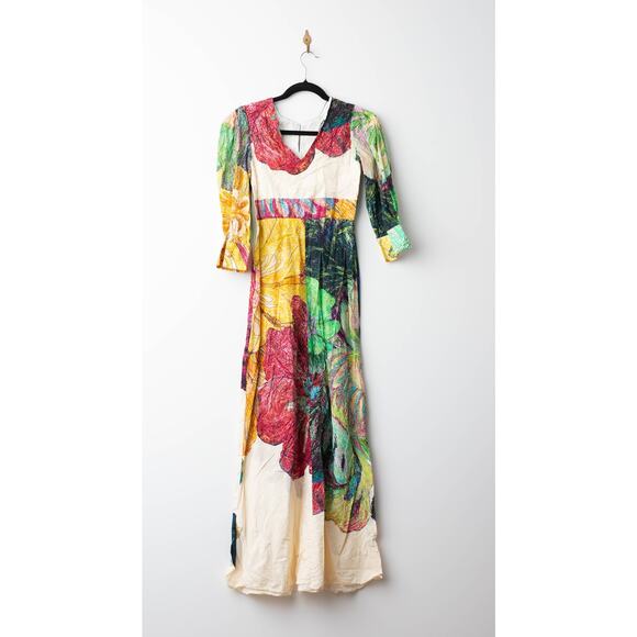 Saaksha & Kinni Daisy Cotton Dress in Multicolored Floral - Picture 6 of 10